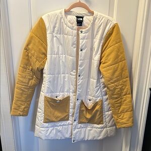 The North Face Women's White and mustard yellow Jacket